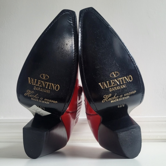 New Valentino Garavani Rockstud Leather Ankle Western Cowboy Boots NWT 10.5 US - Picture 15 of 16